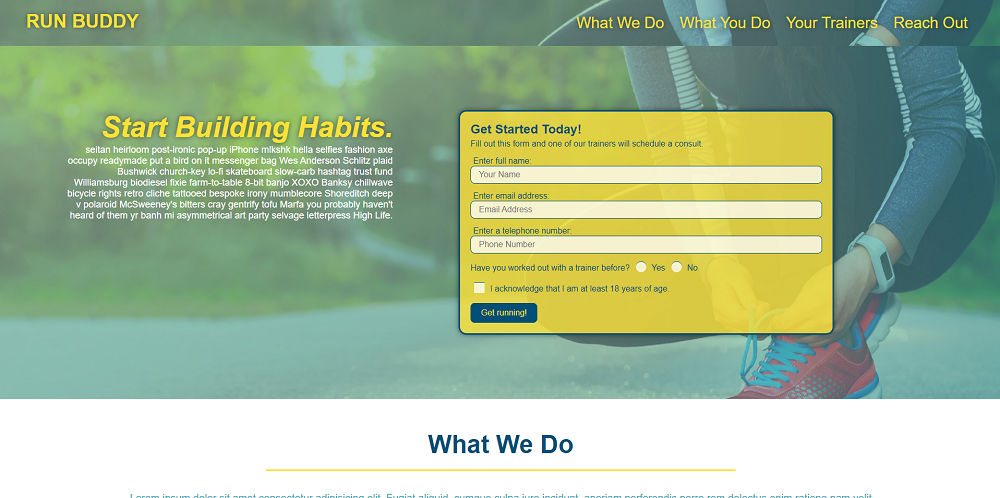 Run Buddy Website